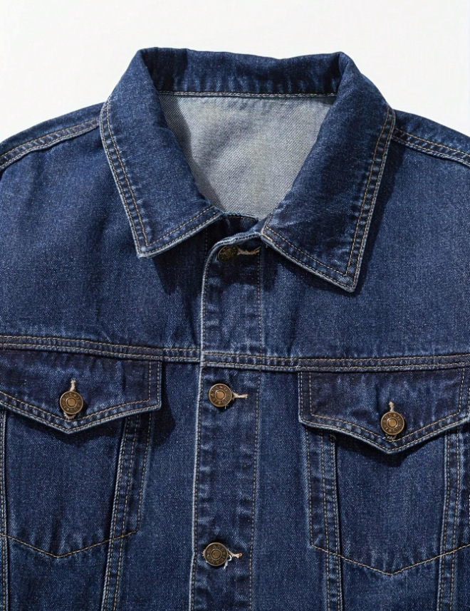 Veste en jean homme slim fit versatile en denim stretch_voghion.com