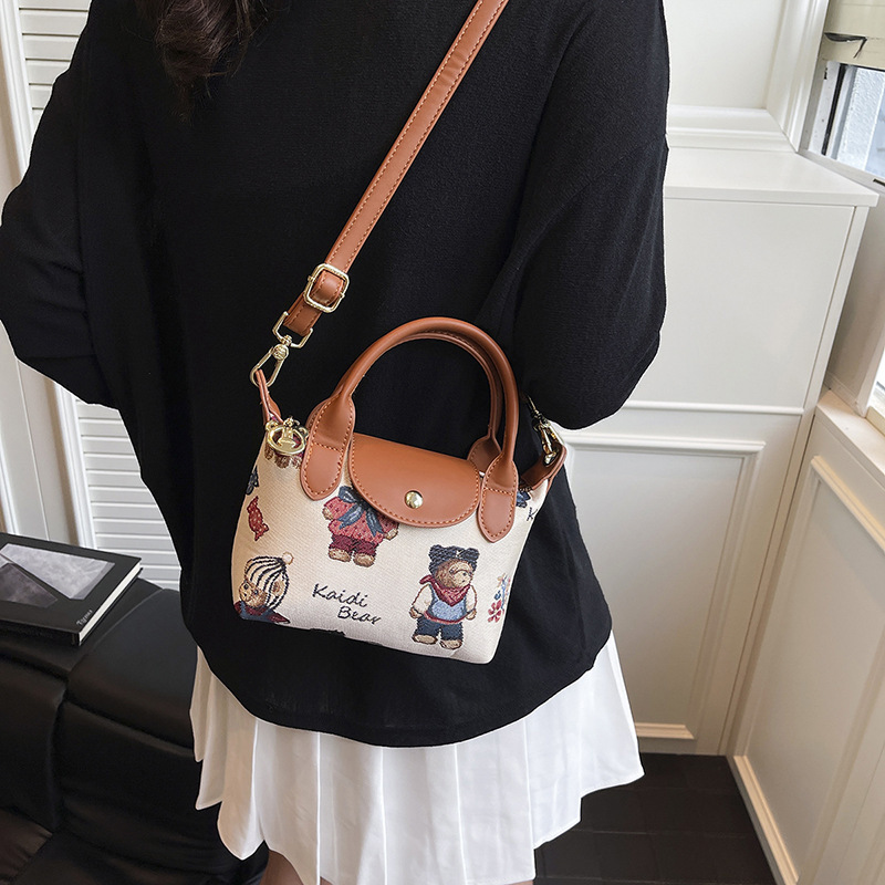Katie Bear Women's Bag 2025 New Fashion Versatile Women's Bag Cartoon Cute Bear Bag Single Shoulder Crossbody Bag