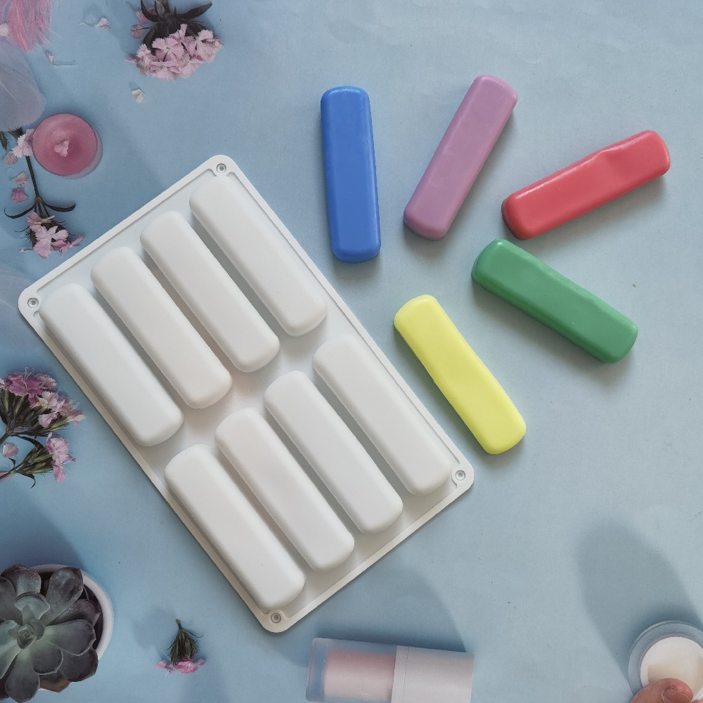 Silicone 8 galletas de dedo 408 helado de chocolate gelatina pudín jabon molde de pastel herramientas de horneado