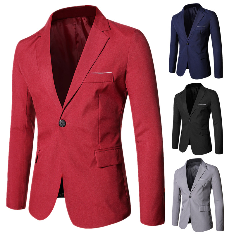 Traje de comercio exterior transfronterizo al por mayor de tamaño europeo nuevos hombres traje casual de negocios Chaqueta de traje Delgado europeo y americano
