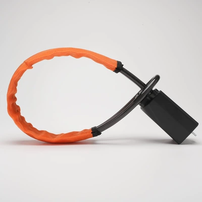 Lock, 304 Stainless Steel Braided | Car lock - orange