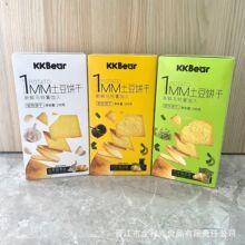 KK Bear土豆饼干150g芥末海苔味丝蓉蒜香味日式海苔味薄脆饼零食