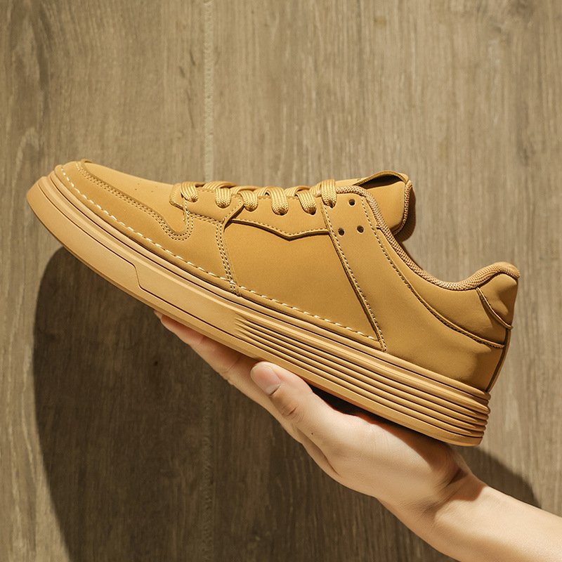 Modische Herren-Neuheit, lässig und vielseitig, koreanische Version, trendige Sport-Board-Schuhe, dicke Sohlen, niedrig geschnittene Laufschuhe_voghion.com