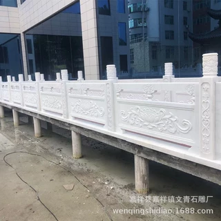新品石栏杆 水榭汉白玉石栏杆石围栏 古建园林石雕护栏石栏杆