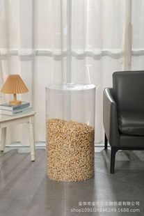 Plastic Bucket Transparent Oversized Popcorn Bucket Rice Bucket Storage Jar