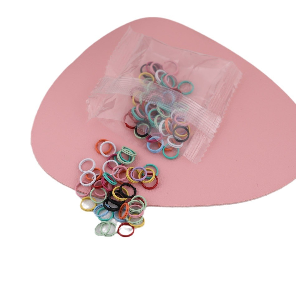 Color paint double ring open ring iron ring diy handmade homemade bracelet necklace connecting ring jewelry material accessories 5