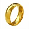 Golden silver glossy ring stainless steel, does not fade, European style