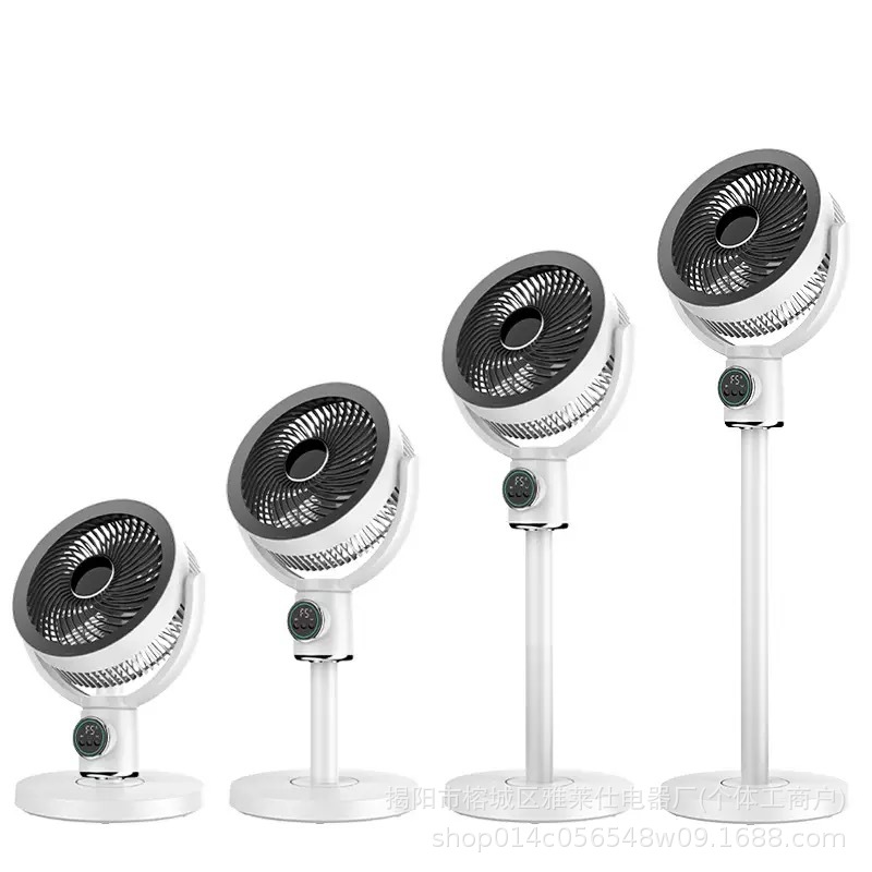 [Amazon Hot Sale] ventilador de escritorio al aire libre circulación de gran viento para el hogar visualización digital ventilador triángulo de doble propósito