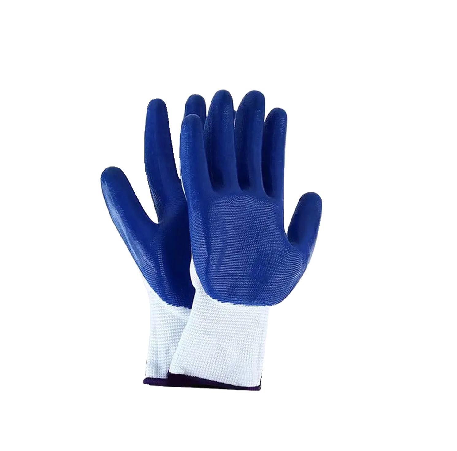 미끄럼 방지 장갑(파란색과 흰색 장갑)
