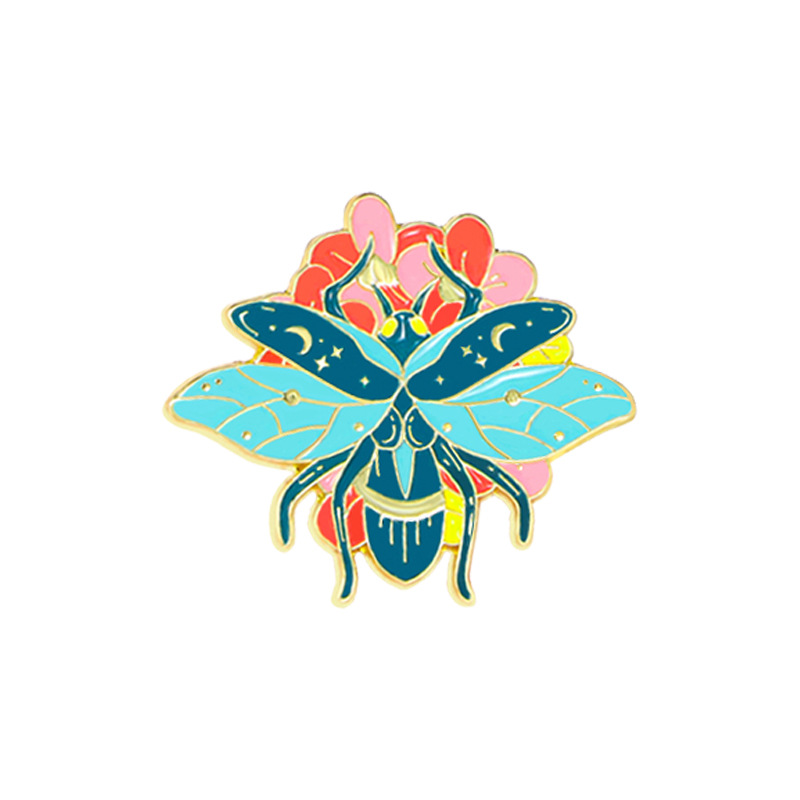 9g Weight Brooches Classification Alloy Material Flower, Butterfly Pattern Enamel Craft Cartoon Style Sweet Pin Flower Butterfly Alloy Enamel Unisex Brooches 4