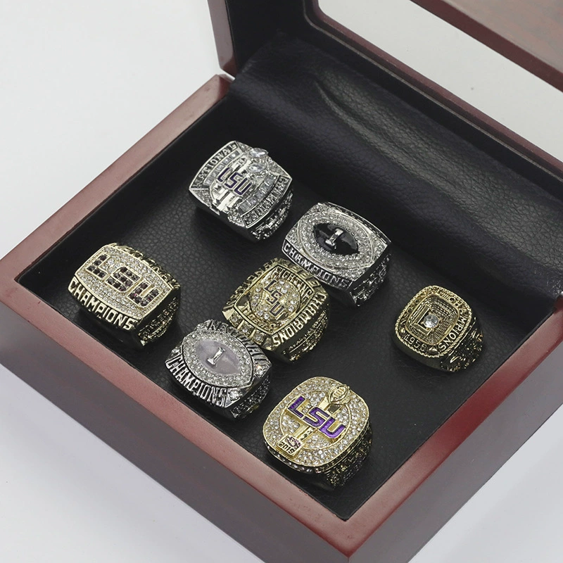 7-колечный набор Louisiana University Alliance NCAA LSU чемпионское кольцо