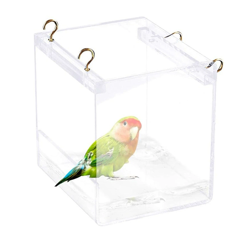 Ванна для птиц, акриловая трансграничная эксклюзивная горячая модель, прямые продажи с фабрики, душ для попугая, принадлежности для попугая, посуда