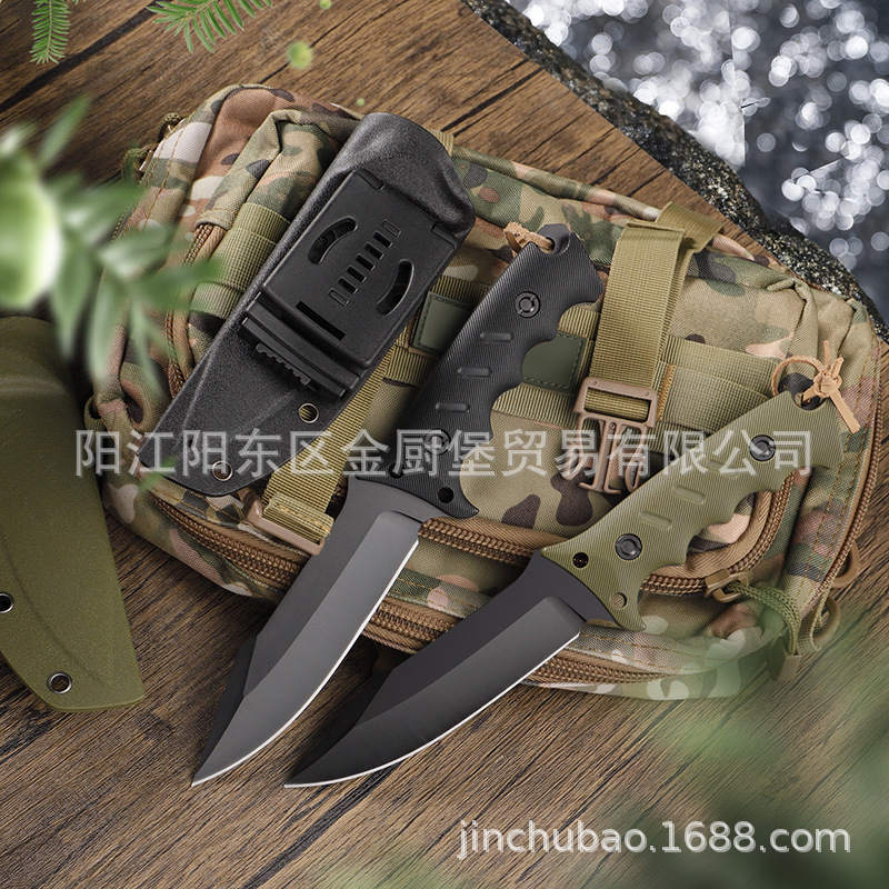 多功能户外刀具野营烧烤切肉野外生存便携防身随身刀具高硬度军刀