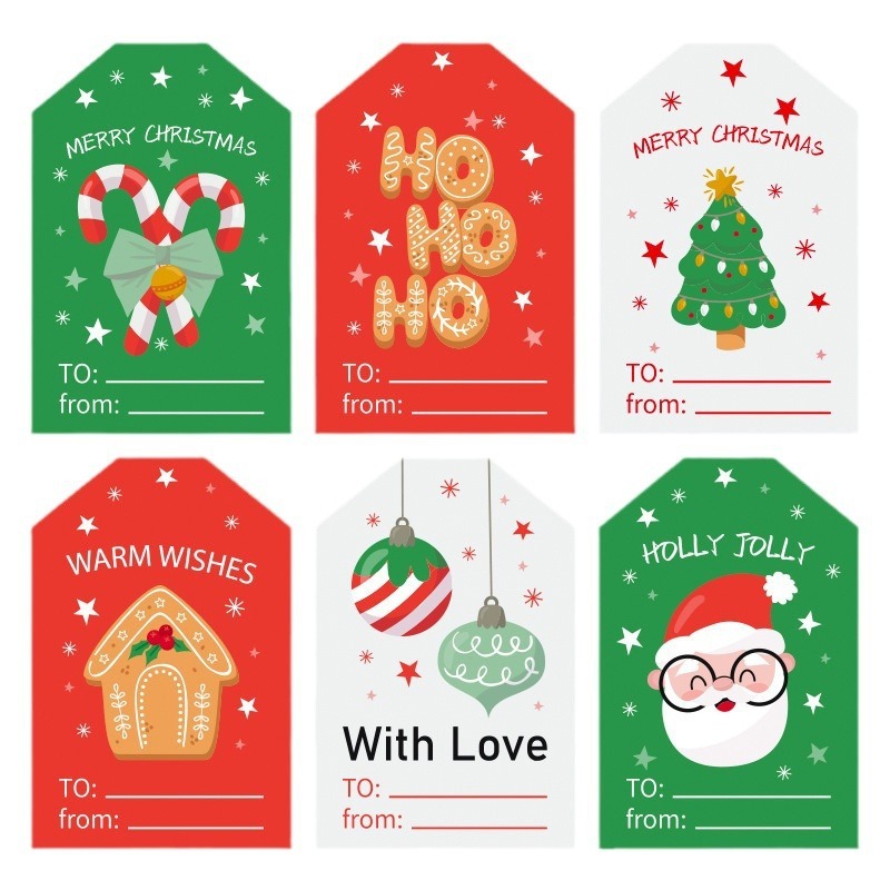 長方形はクリスマスの装飾の長い贈り物を貼ります。|undefined