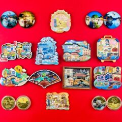 【浙江烏鎮】立体滴ゴム磁気吸収木製冷蔵庫は都市の人気観光スポット文創記念品を貼っています。