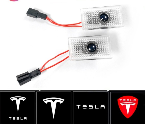 Suitable for Tesla Welcome Light Model3 Modelx Models Modified Decorative Door Projection Atmosphere Led Light