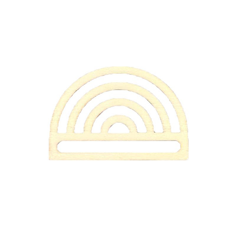 4*2,8 cm de madera álamo arco iris madera chip con agujero/sin agujero decorativo arco iris forma colgante 20 unidades un paquete