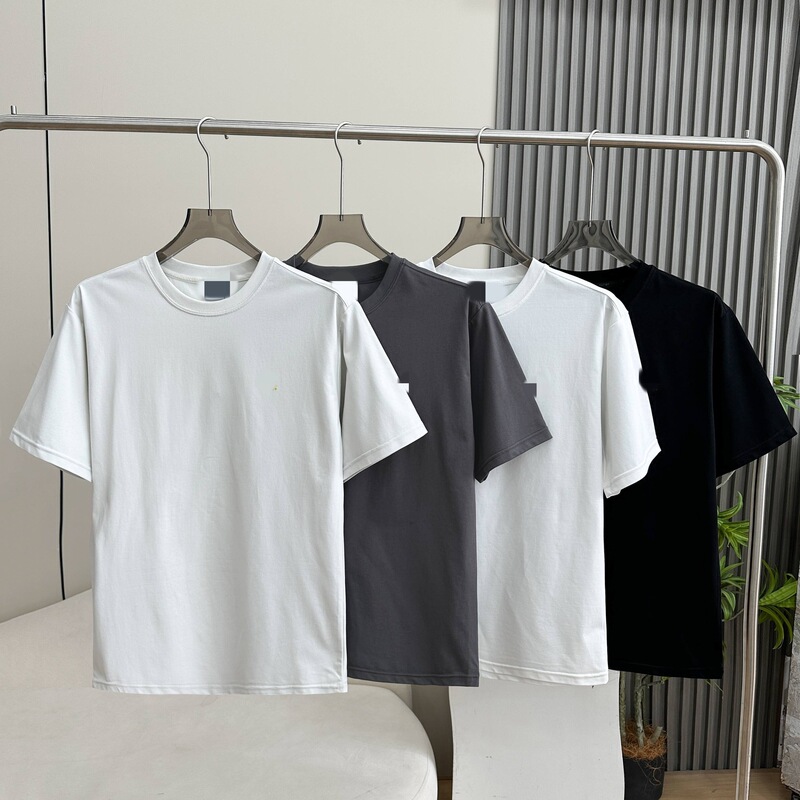 26 New Summer Models of Unisex Short-Sleeved T-Shirts with Embroidered Prints on the Back, Casual, Versatile and Breathable