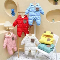 Новый детский хлопковый комбинезон для ползания с флисовой подкладкой, утепленный теплый комбинезон-слинг для мальчиков и девочек, оптовая торговля