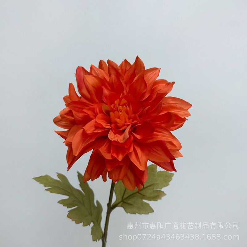 仿真单支秋色大丽花绢花天竺菊家居客厅橱窗摆件婚庆拱门插花装饰|undefined