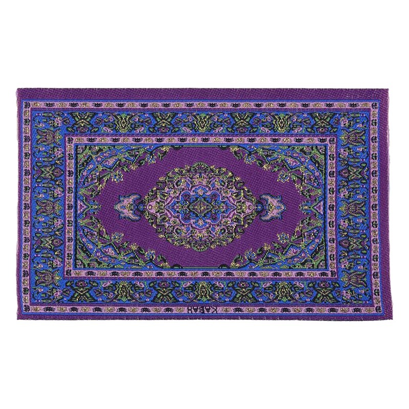 1:12 Dollhouse mini modelo tierra decoración pura tejida alfombra turca 10*15cm