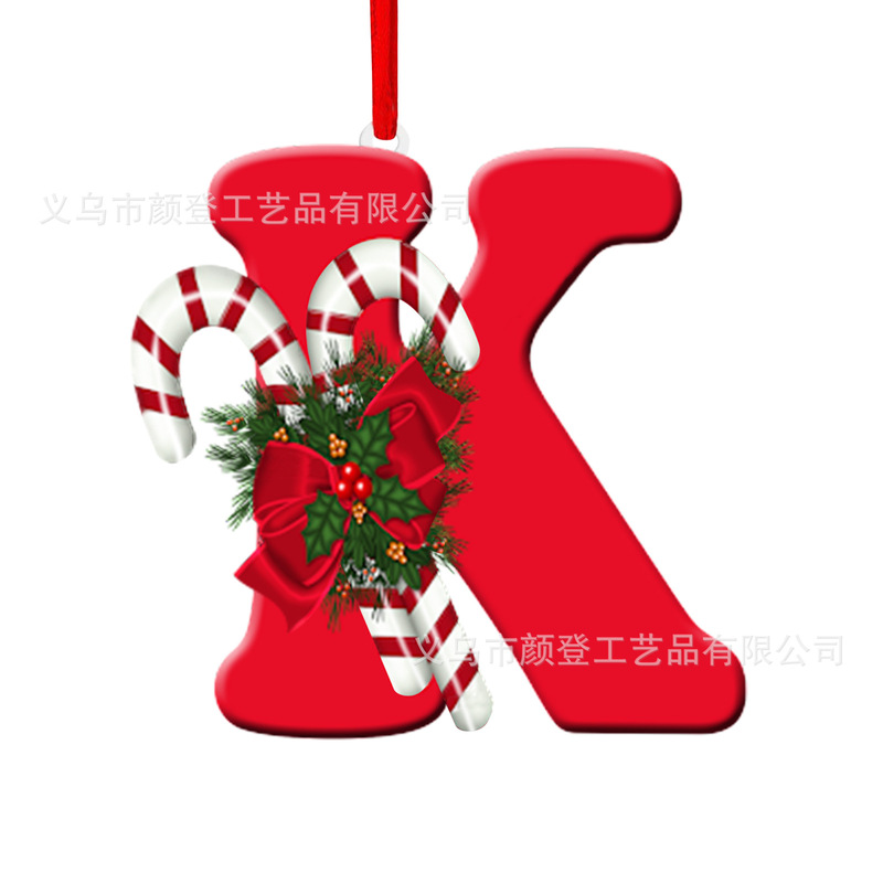 国境を越えた新しいアイデア英語のアルファベットはアクリル平面クリスマスツリーのホームパーティーの装飾プレゼントを飾っている|undefined