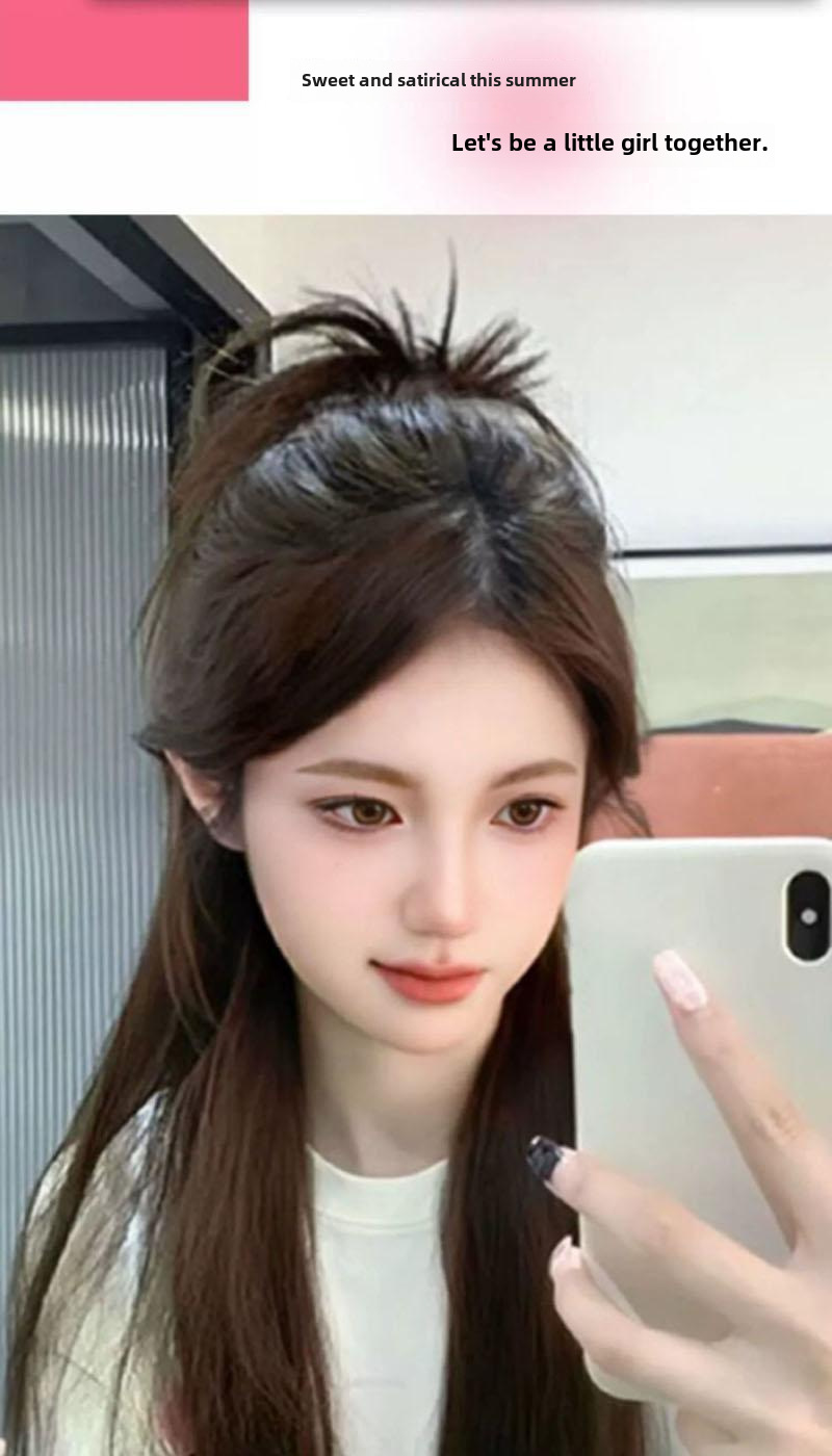 Fermaglio per capelli accessori per capelli fritti vento pigro piuma di pollo volano testa fontana coda di cavallo alta ragazza calda nido di pollo fermaglio per capelli borsa per capelli_voghion.com