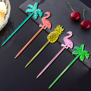 Thickened Disposable Fruit Fork Plastic Transparent Cake Dessert Small Fork Cake Decoration Fruit Sticks