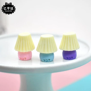 仿真迷你台灯马卡龙色diy奶油胶滴胶手机壳材料微缩摆件树脂配件