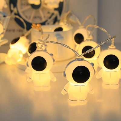 LED3D stereo astronaut light string cartoon string light astronaut rocket room camping outdoor decorative lights wholesale