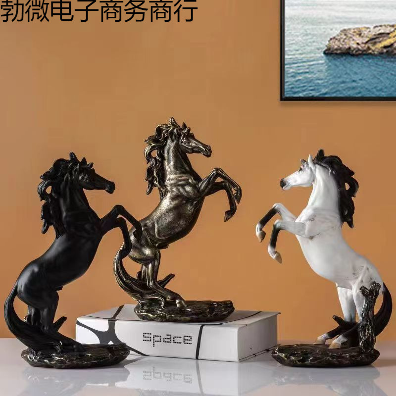 龍馬精神高級装飾品玄関書斎リビングルームオフィス新しい馬の装飾品風水富を引き寄せる工芸品馬|undefined