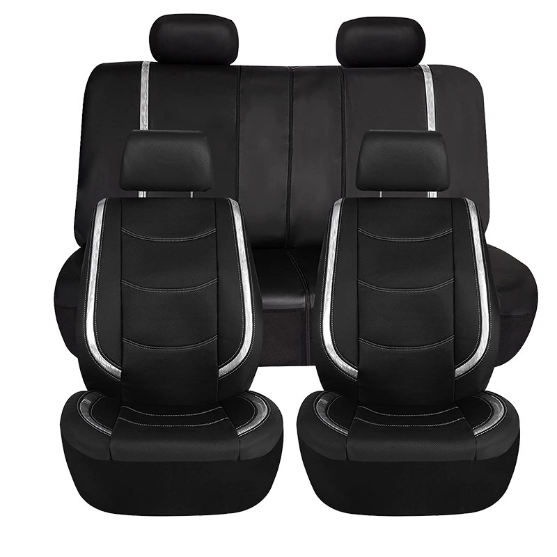 Pu Leather Car Seat Cover, Universal Anti-Stain and Anti-Scratch Protective Cover Suitable for Front and Rear Seats of Cars, Trucks, and Suvs