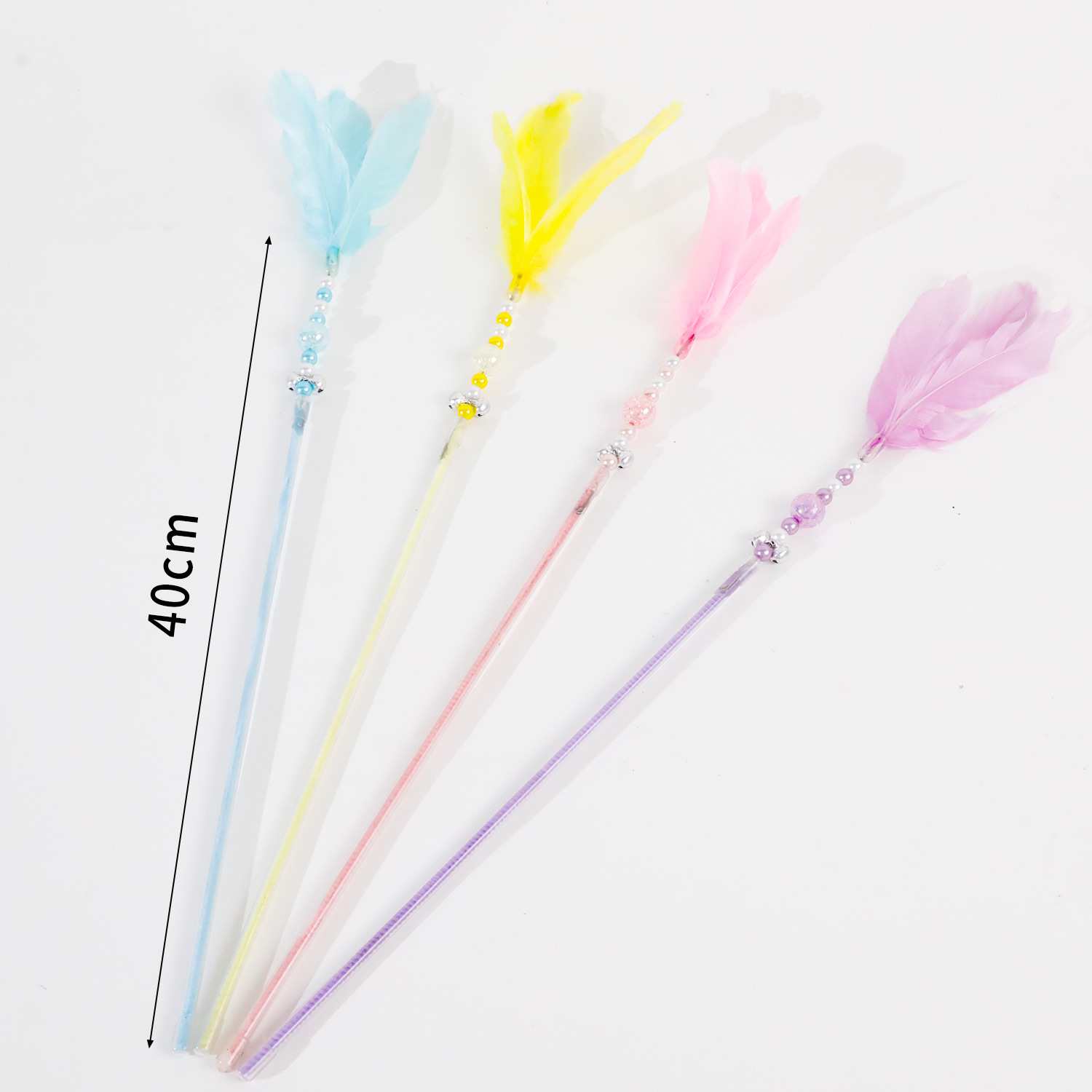Tubo transparente de PVC, palo para gatos, hada, perla, juguete para gatos