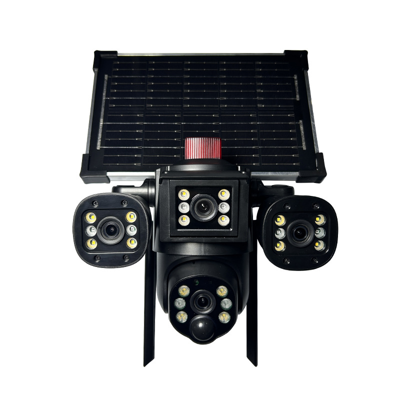 Transfronterizo al aire libre multi-ey tres imágenes cámara de monitoreo solar ultra alta definición monitor al aire libre sin electricidad y sin red