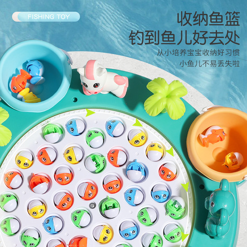 Baby electric fishing plate toy children's educational early education little boy and girl fishing parent-child interaction