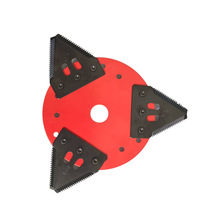 跨境畅销255mm3齿6齿锰钢杂草修剪机刀片10寸锰钢割灌机刀片