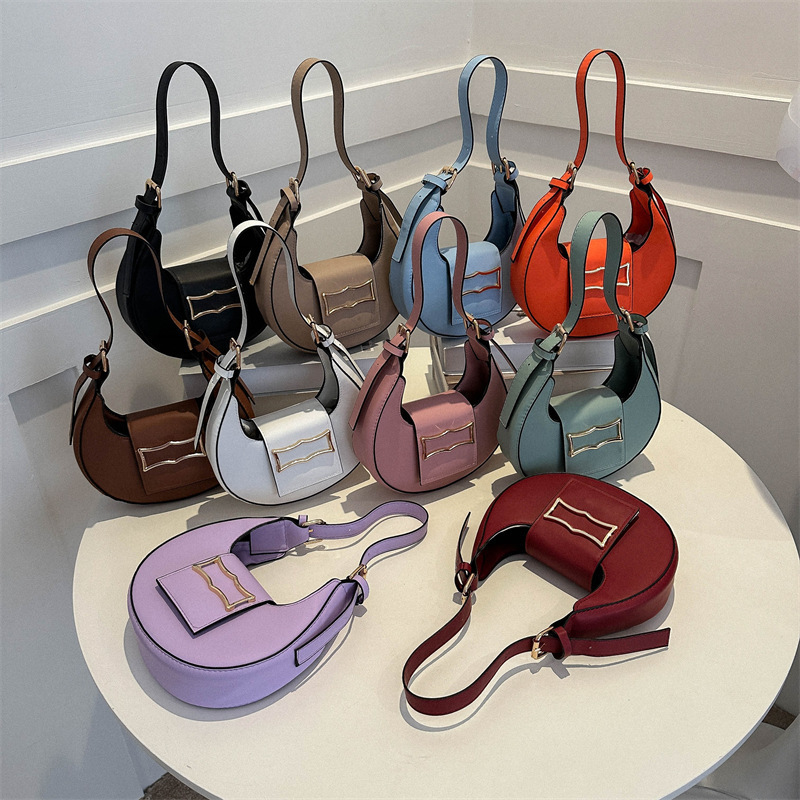Cross-border bags women's new fashion Crescent underarm bag niche light luxury shoulder messenger bag