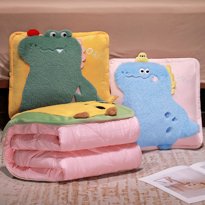 Dual-purpose colcha almohada pequeña manta de oficina siesta de aire acondicionado plegable coche cojín de coche