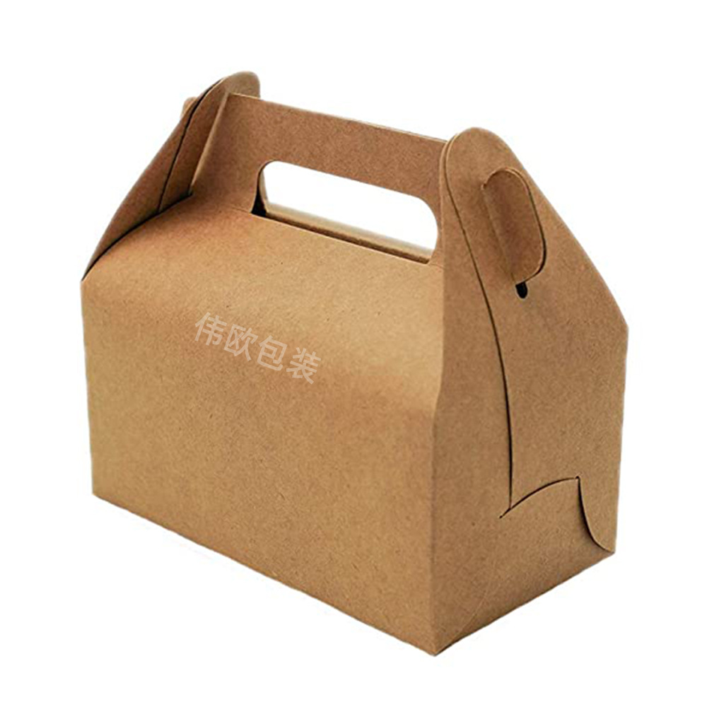 小号烘焙甜品包装盒曲奇饼干牛轧糖礼品盒牛皮纸手提西点打包盒子