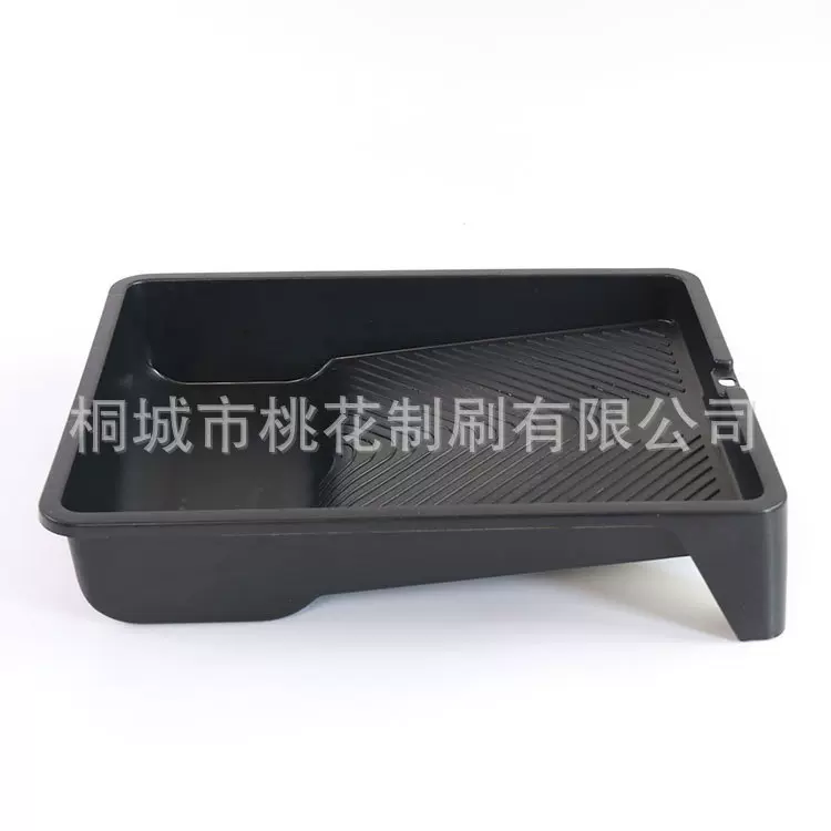 源头厂家9寸黑色油漆托盘定制批发装修涂料工具调色塑料盘油漆盘