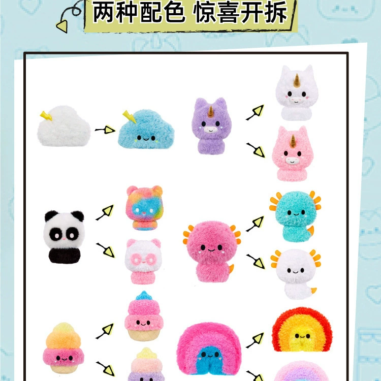 Плюшивая игрушка (MGA) Fluffie Surprise Doll, антистрессовая сжимающая игрушка, ассортимент персонажей