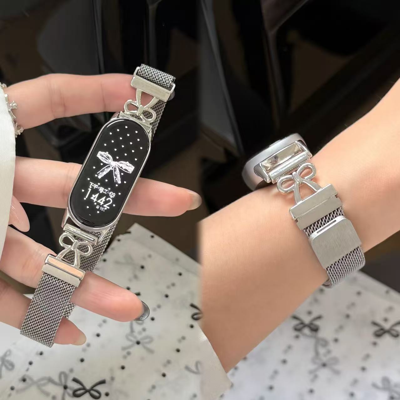 Suitable for Redmi 5 Xiaomi 10 Bracelet 89Pro Bow Milan Magnetic Watch Strap Fit4/3 Huawei Gt5