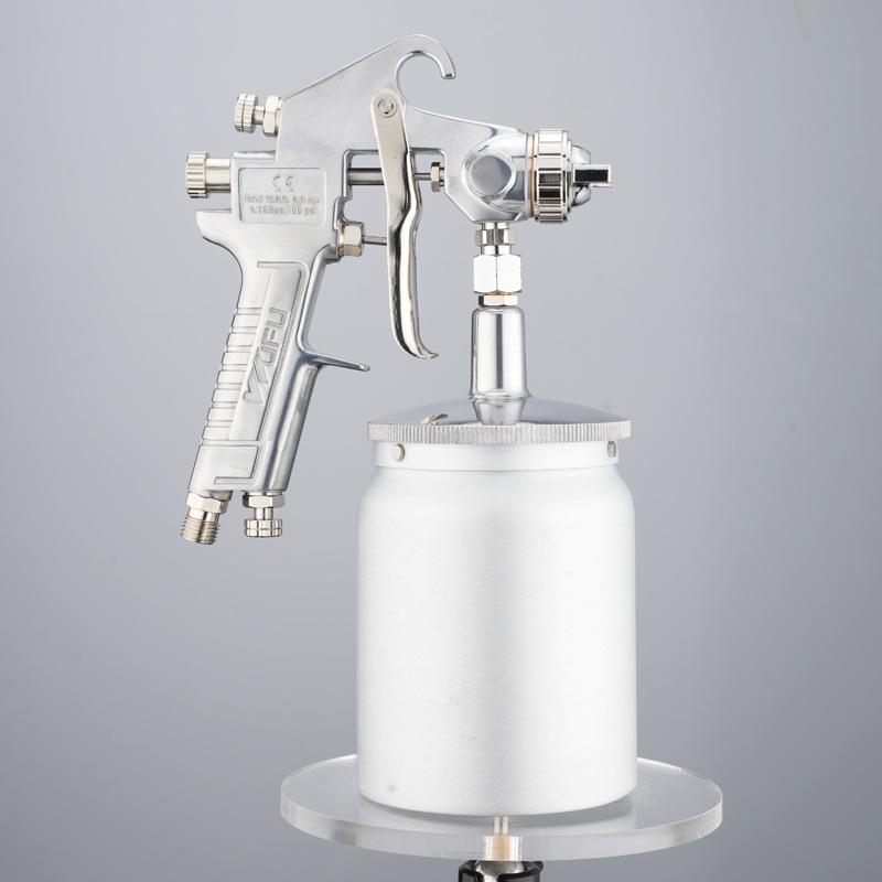 Pistola de pulverización neumática transfronteriza personalizada W - 71BS 1.0 / 1.3 / 1.5 / 1.8mm alta atomización 600ml pistola de pulverización de olla baja