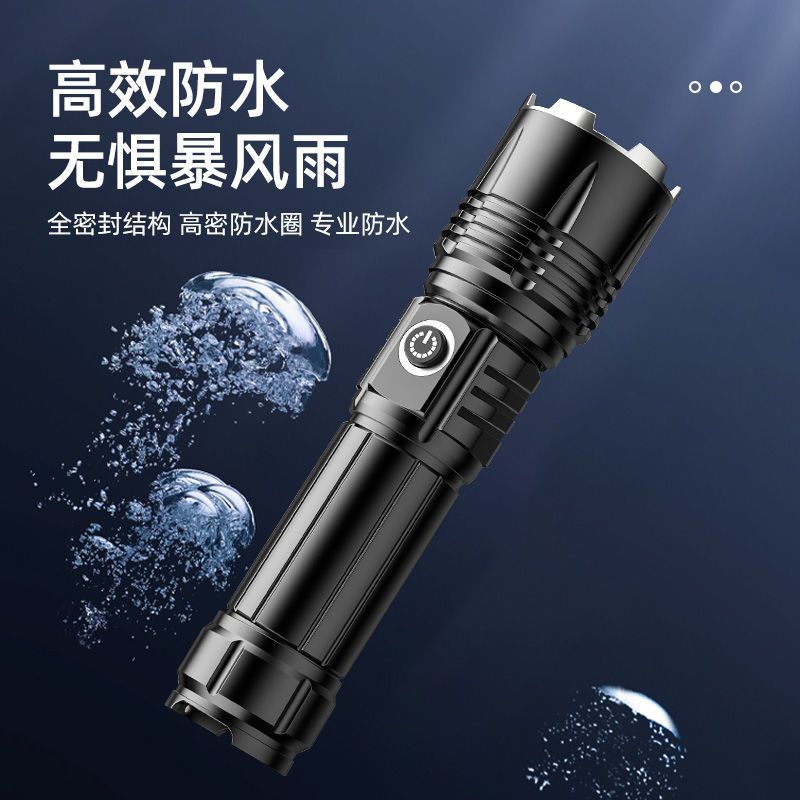 Nuevo blanco láser brillante linterna super largo alcance lámpara de iluminación de emergencia al aire libre larga resistencia lámpara de pesca portátil