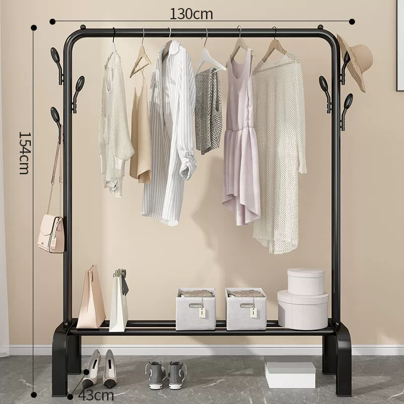Simple Folding Drying Rack with Wheels – Adjustable Width 110–150cm for Home, Dorm, Balcony
