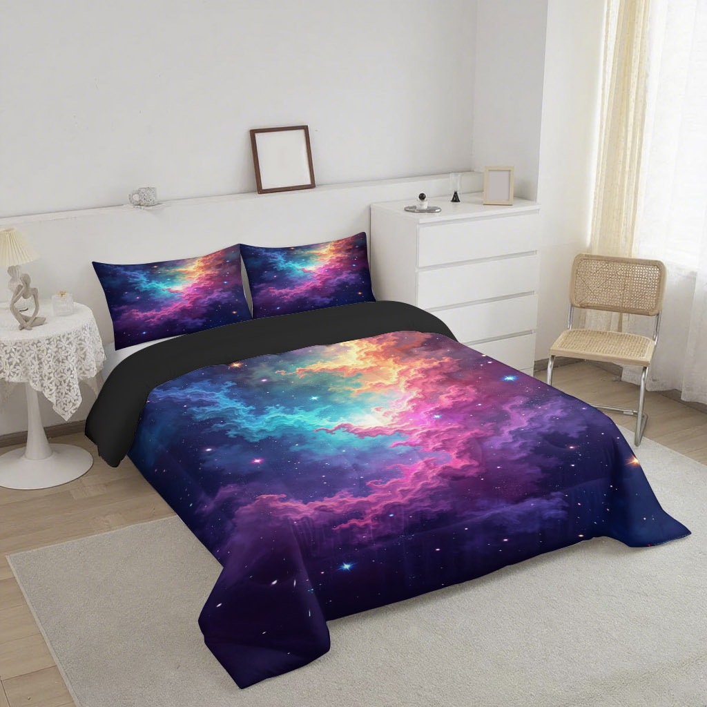 TEMU / JIT transfronterizo color estrella 3D impresión digital 180gms conjunto de edredón para diseñar