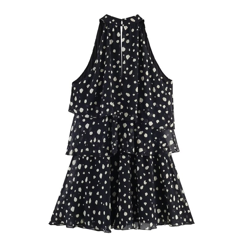 Taop&Za Women's Clothing 2026 Summer New Fashion Polka Dot Layered Decorative Mini Dress 2135190