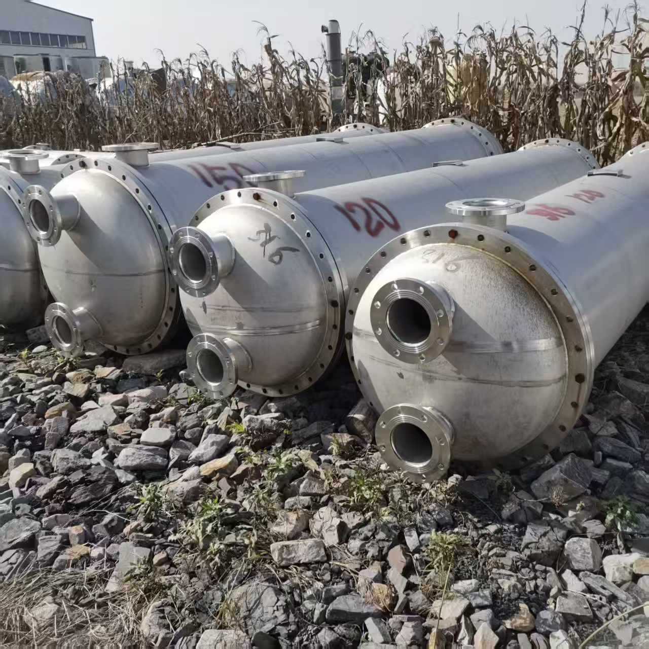 二手列管式冷凝器不锈钢冷凝器50平30平80平110平方冷凝