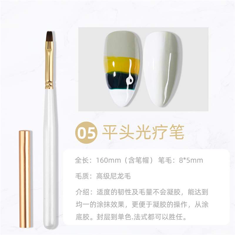 Nuevo estilo japonés de uñas de arte universal pluma pétalo pluma Plaid pluma varilla de madera uñas arte pintura pluma dibujo pluma uñas arte pluma conjunto completo