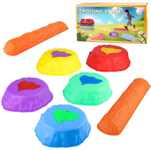 Source Factory Kidsren's Sensory Training Stone Pier Crossing the River Stone Balance Stepping through the Bridge Stone Indoor and Outdoor Sports Toys